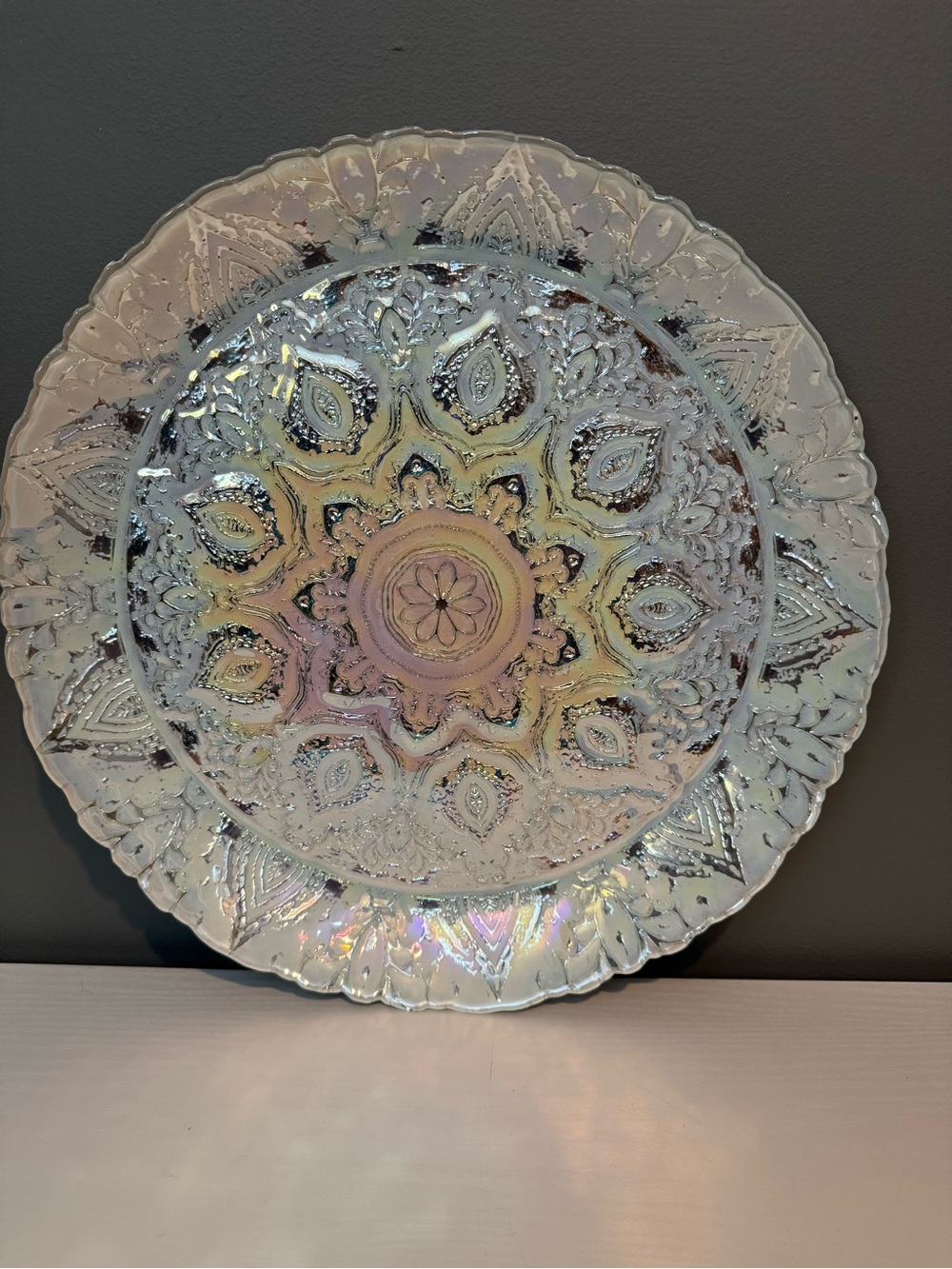 Persian style Decorative platter Plate - White